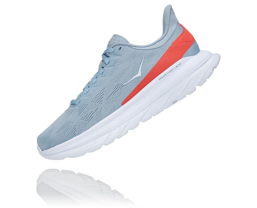 Hoka One One Mach 4 Löparskor Dam - Blå/Vita - LCFAR-6872